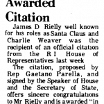 James D Rielly Awarded Citation